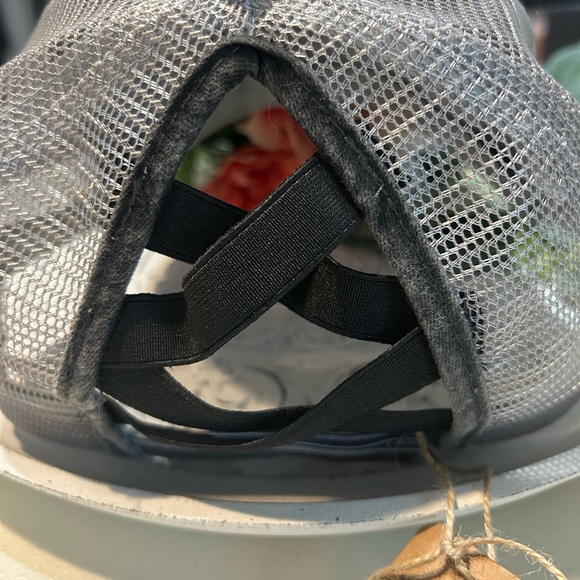 Gray Trucker Hat with Chain Accent - Picture 3 of 3